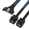 MCIO 8X 转 2Mini SAS HD SFF-8643 效劳器连接线