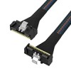 LP SlimSAS SFF-8654 8i转LP SFF-8654 8i内弯 效劳器磁盘阵列数据线